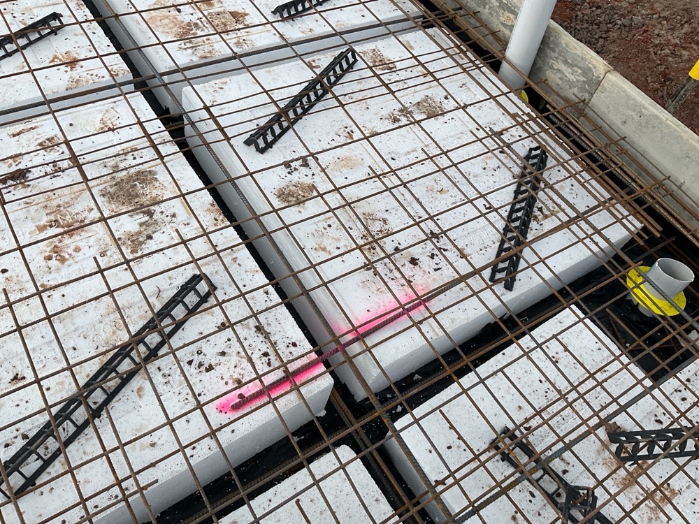 Insufficient concrete cover to reinforcement, recorded on a pre-pour inspection in Nar Nar Goon, 5 km from Pakenham East