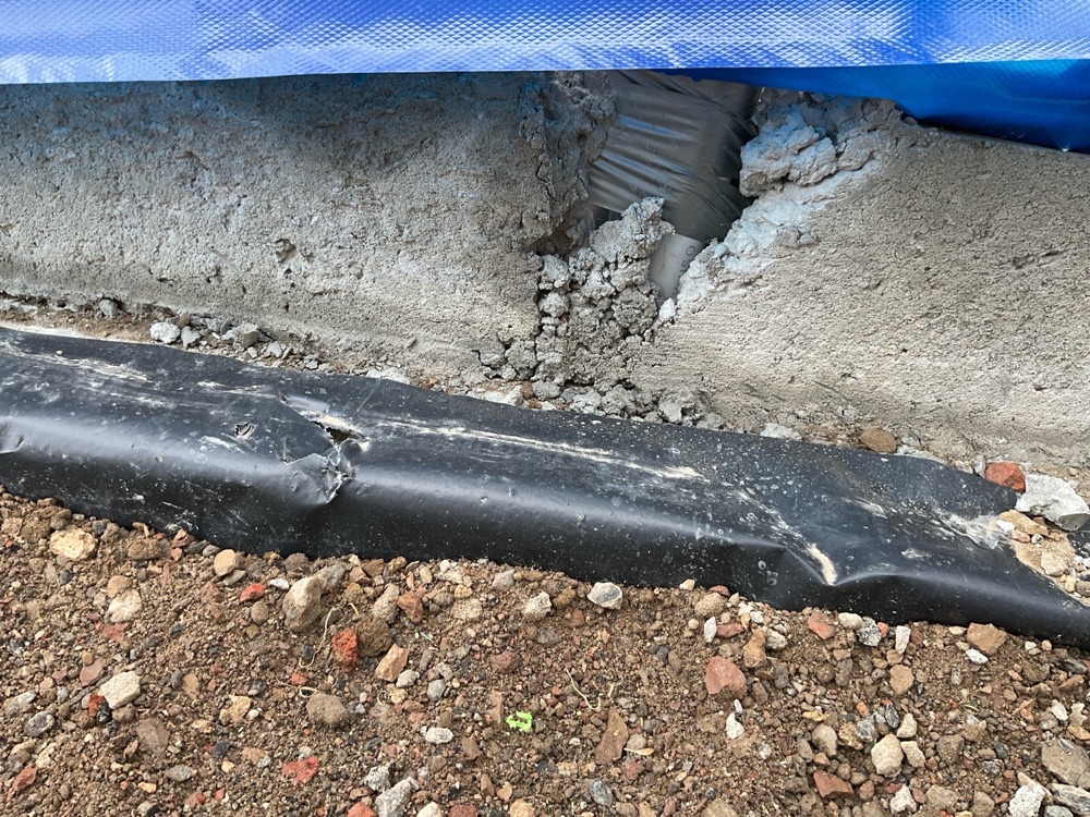 Damaged slab edge rebate, Pakenham East
