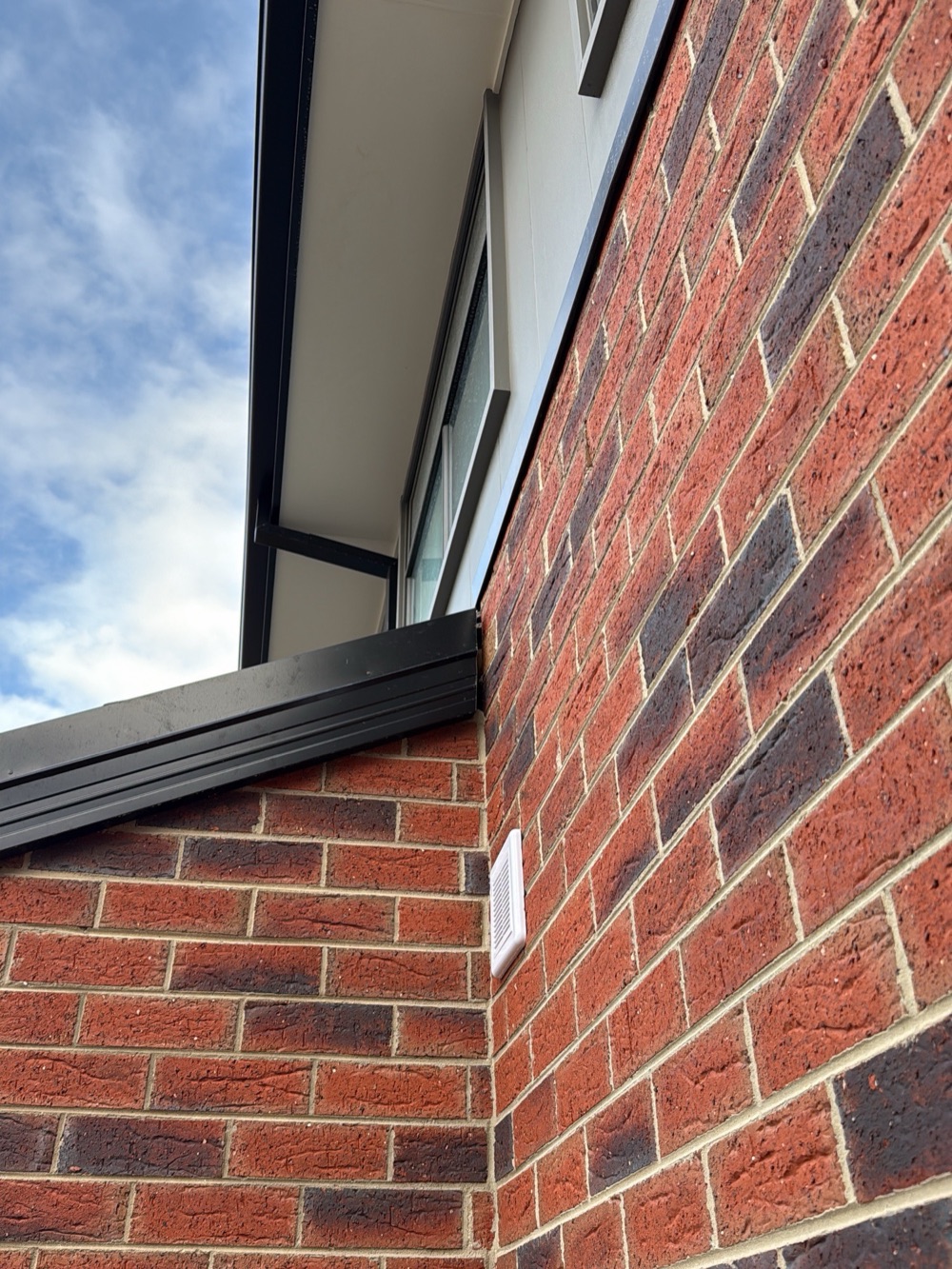 Flashing left incomplete at the roof, Pakenham East