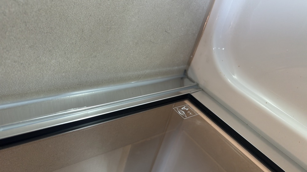 Shower screen wall channel sealing incomplete, recorded on a pre-handover inspection in Officer, 10 km from Pakenham East